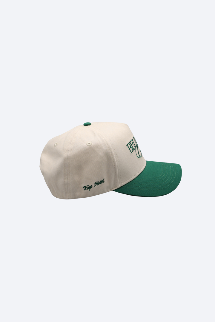 Believers Club Trucker Cap – Ivory & Green