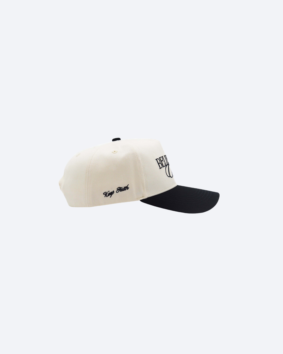 Believers Club Trucker Cap – Ivory & Black