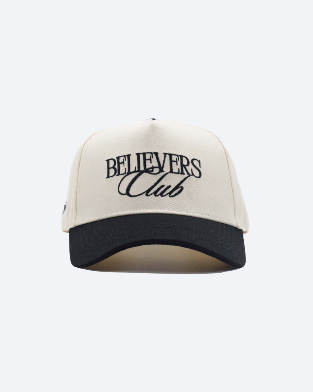 Believers Club Trucker Cap – Ivory & Black