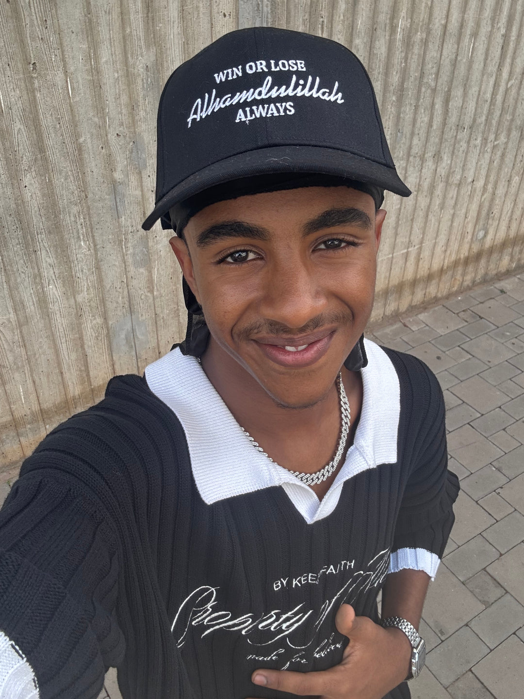 Casquette Win or Lose Alhamdulillah - Noir