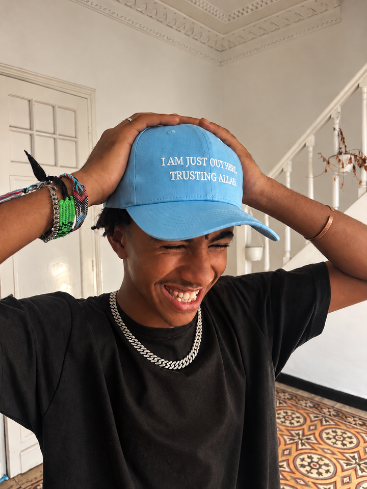 Trust Allah Baseball Cap – Light Blue