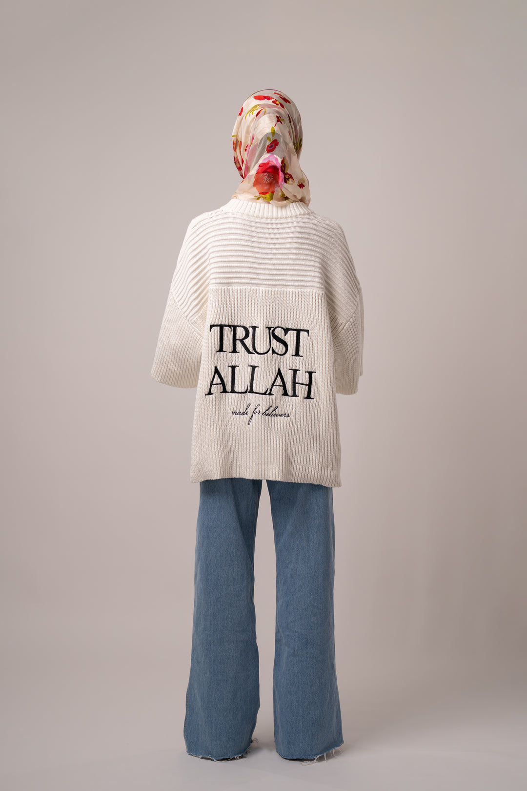 Trust Allah - Ivory Knit Jersey