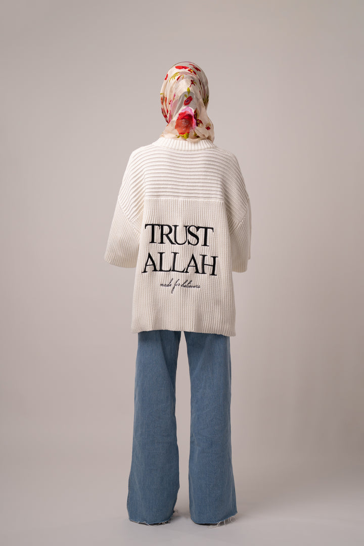 Trust Allah - Ivory Knit Jersey