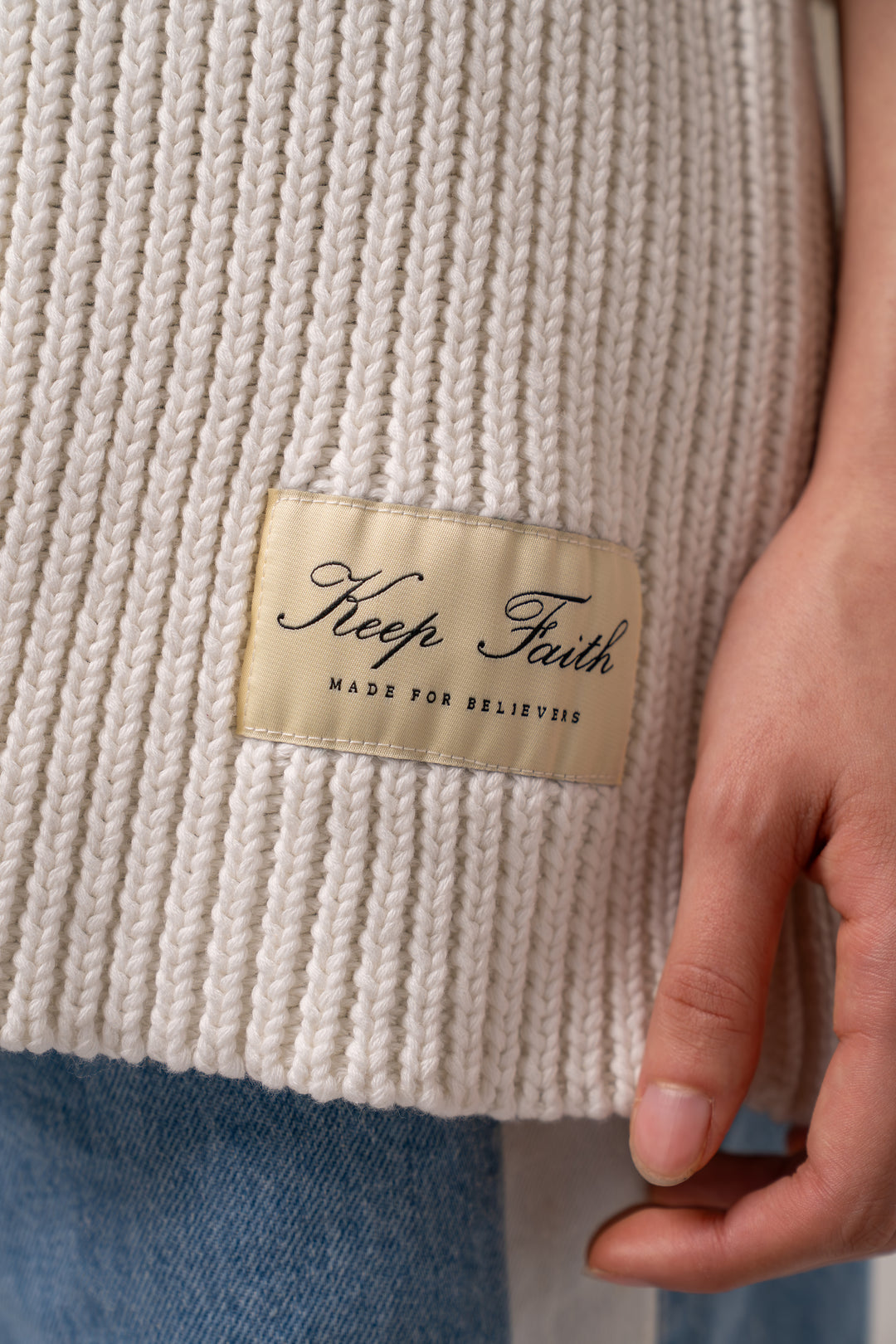 Trust Allah - Ivory Knit Jersey