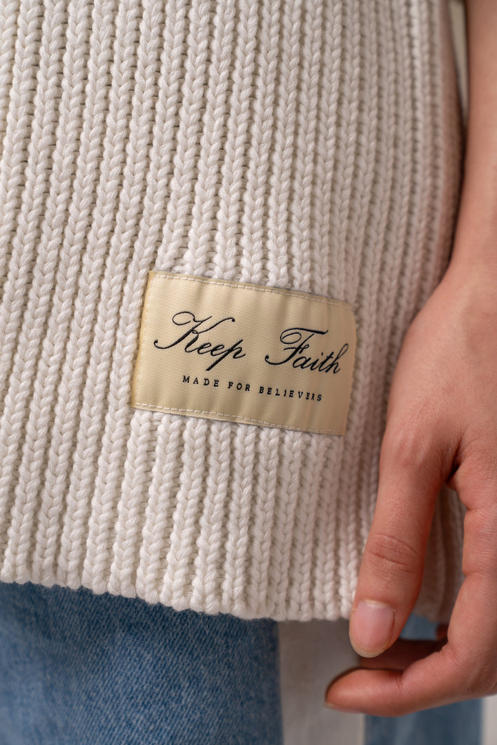 Trust Allah - Ivory Knit Jersey
