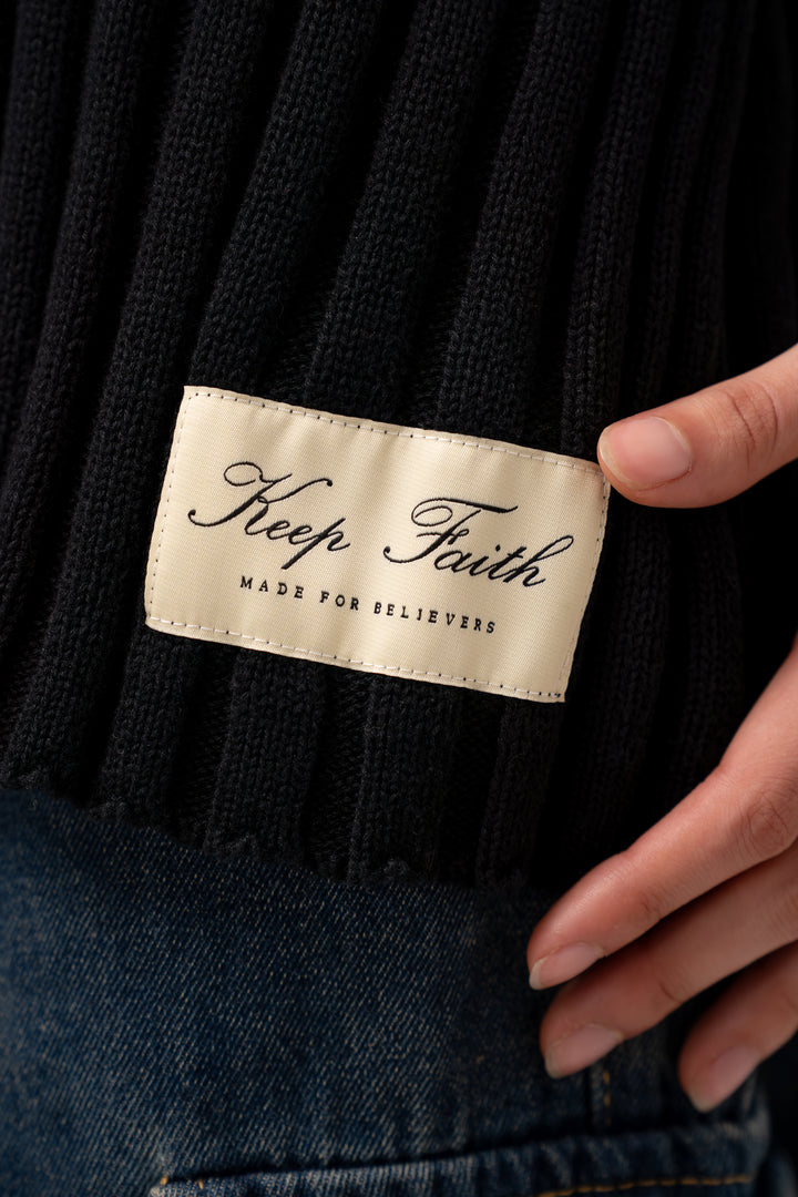 Property of Allah - Black Knit Polo