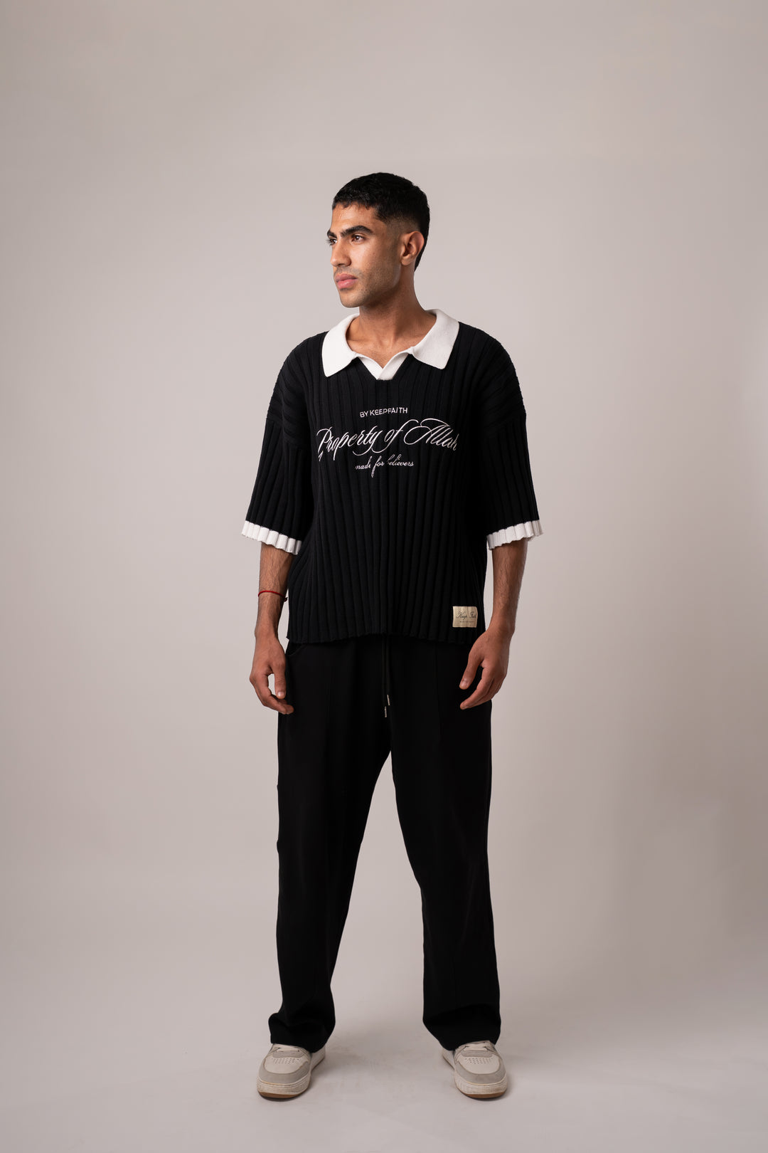 Property of Allah - Black Knit Polo