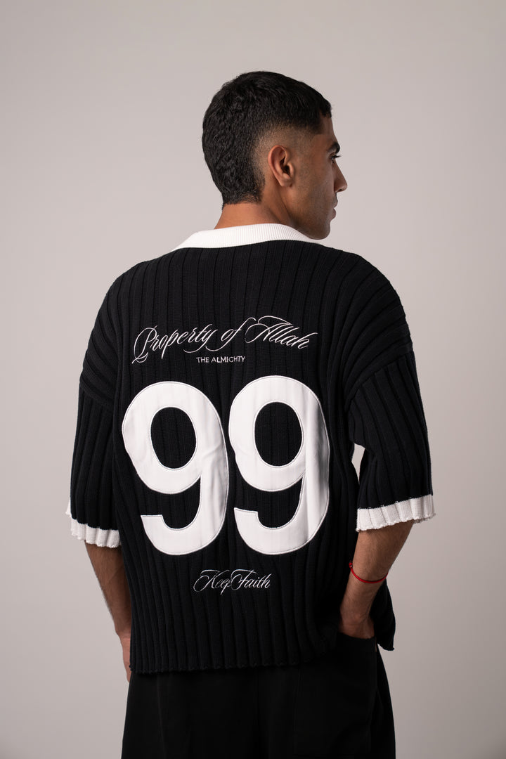 Property of Allah - Black Knit Polo