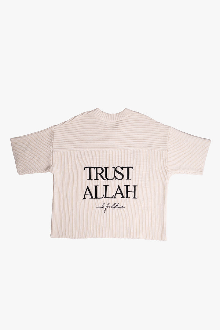Trust Allah - Ivory Knit Jersey
