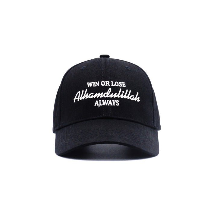 Win or Lose Alhamdulillah Cap - Black