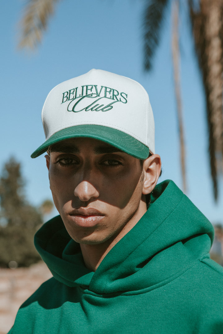 Believers Club – Beige & Green Cap