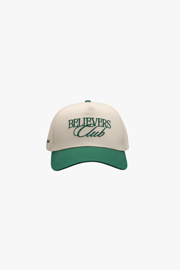 Believers Club – Beige & Green Cap