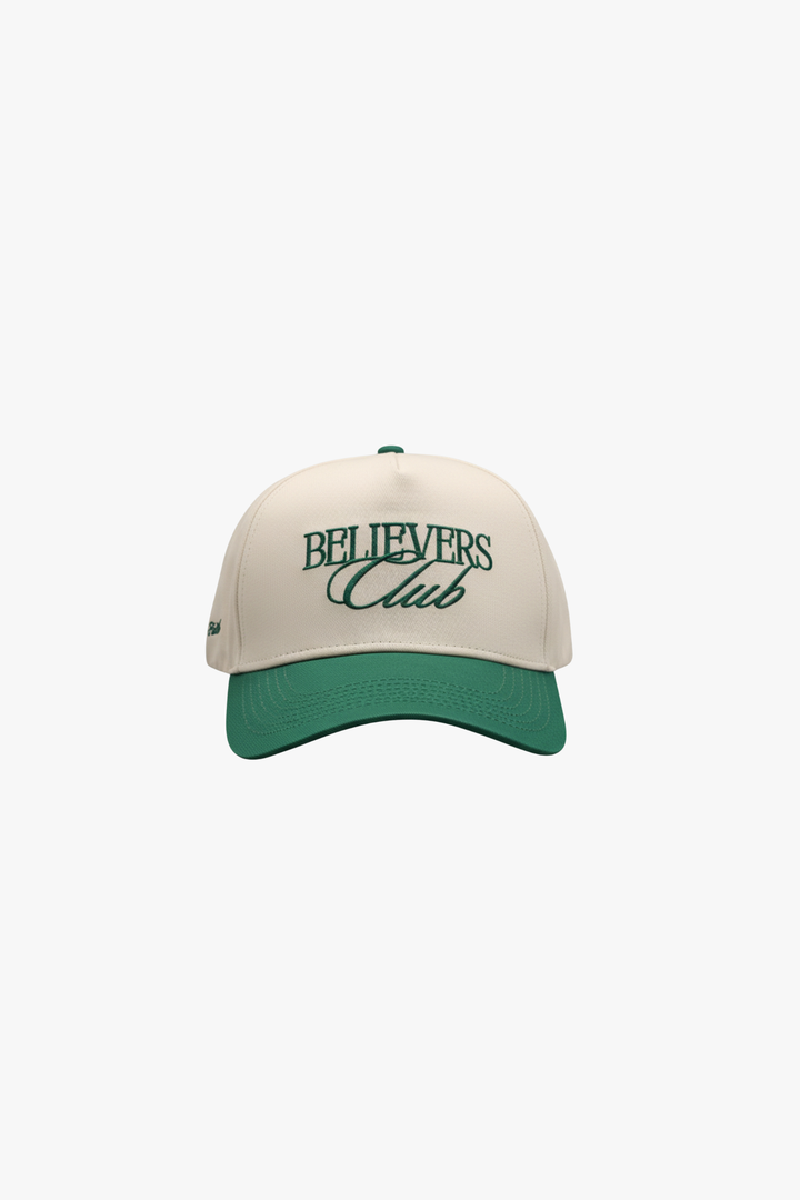 Believers Club – Beige & Green Cap